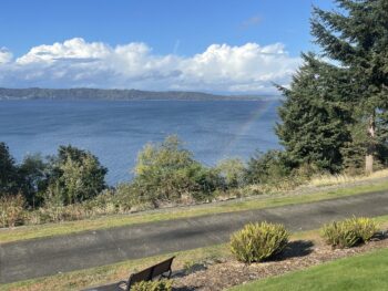 The rainbow that kicked off our silent retreat